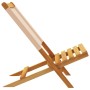 Sillas de jardín plegables 4 uds madera maciza y tela beige de , Sillas de jardín - Ref: Foro24-3214646, Precio: 212,36 €, De...