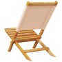 Sillas de jardín plegables 4 uds madera maciza y tela beige de , Sillas de jardín - Ref: Foro24-3214646, Precio: 212,36 €, De...