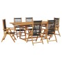 Set de comedor jardín 7 pzas polipropileno madera maciza negro de , Conjuntos de jardín - Ref: Foro24-3281733, Precio: 811,01...