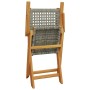 Juego de bistro de 3 piezas ratán PE y madera maciza gris de , Conjuntos de jardín - Ref: Foro24-3281875, Precio: 200,86 €, D...