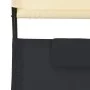 Tumbona doble con toldo textilene negro y crema de vidaXL, Tumbonas - Ref: Foro24-310547, Precio: 217,23 €, Descuento: %