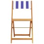 Juego de bistro de 3 piezas tela y madera maciza azul y blanco de , Conjuntos de jardín - Ref: Foro24-3281849, Precio: 144,62...