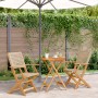 Juego de bistro de 3 piezas ratán PE y madera maciza beige de , Conjuntos de jardín - Ref: Foro24-3281792, Precio: 177,58 €, ...