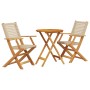 Juego de bistro de 3 piezas ratán PE y madera maciza beige de , Conjuntos de jardín - Ref: Foro24-3281792, Precio: 177,58 €, ...