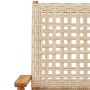 Juego de bistro de 3 piezas ratán PE y madera maciza beige de , Conjuntos de jardín - Ref: Foro24-3281792, Precio: 177,58 €, ...