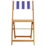 Juego de bistro de 3 piezas tela y madera maciza azul y blanco de , Conjuntos de jardín - Ref: Foro24-3281765, Precio: 143,54...