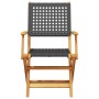 Juego de bistro de 3 piezas ratán PE y madera maciza negro de , Conjuntos de jardín - Ref: Foro24-3281790, Precio: 174,35 €, ...