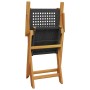 Juego de bistro de 3 piezas ratán PE y madera maciza negro de , Conjuntos de jardín - Ref: Foro24-3281790, Precio: 174,35 €, ...