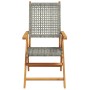 Set de comedor de jardín 7 pzas ratán PE madera acacia gris de , Conjuntos de jardín - Ref: Foro24-3281731, Precio: 811,56 €,...