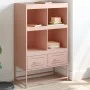 Aparador de acero laminado en frío rosa 68,5x39x111,5 cm de , Aparadores - Ref: Foro24-846603, Precio: 98,25 €, Descuento: %