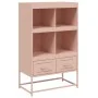 Aparador de acero laminado en frío rosa 68,5x39x111,5 cm de , Aparadores - Ref: Foro24-846603, Precio: 98,25 €, Descuento: %