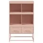 Aparador de acero laminado en frío rosa 68,5x39x111,5 cm de , Aparadores - Ref: Foro24-846603, Precio: 98,25 €, Descuento: %