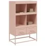 Aparador de acero laminado en frío rosa 68,5x39x111,5 cm de , Aparadores - Ref: Foro24-846603, Precio: 98,25 €, Descuento: %