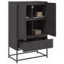 Aparador de acero laminado en frío negro 68x39x111,5 cm de , Aparadores - Ref: Foro24-846608, Precio: 149,94 €, Descuento: %