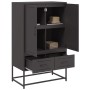 Aparador de acero laminado en frío negro 68x39x111,5 cm de , Aparadores - Ref: Foro24-846608, Precio: 152,01 €, Descuento: %