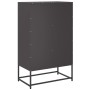 Aparador de acero laminado en frío negro 68x39x111,5 cm de , Aparadores - Ref: Foro24-846608, Precio: 152,01 €, Descuento: %