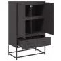 Aparador de acero laminado en frío negro 68x39x111,5 cm de , Aparadores - Ref: Foro24-846608, Precio: 149,94 €, Descuento: %