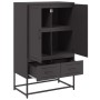 Aparador de acero laminado en frío negro 68x39x111,5 cm de , Aparadores - Ref: Foro24-846608, Precio: 152,01 €, Descuento: %