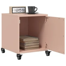 Bedside tables 2 units pink steel 36x39x43.5 cm by , Nightstands - Ref: Foro24-846617, Price: 74,79 €, Discount: %