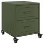 Mesita de noche acero verde oliva 36x39x43,5 cm de , Mesitas de noche - Ref: Foro24-846634, Precio: 55,41 €, Descuento: %