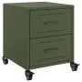 Mesita de noche acero verde oliva 36x39x43,5 cm de , Mesitas de noche - Ref: Foro24-846634, Precio: 54,60 €, Descuento: %