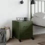 Mesita de noche acero verde oliva 36x39x43,5 cm de , Mesitas de noche - Ref: Foro24-846634, Precio: 54,60 €, Descuento: %
