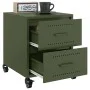 Mesita de noche acero verde oliva 36x39x43,5 cm de , Mesitas de noche - Ref: Foro24-846634, Precio: 54,60 €, Descuento: %