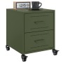 Mesita de noche acero verde oliva 36x39x43,5 cm de , Mesitas de noche - Ref: Foro24-846634, Precio: 55,41 €, Descuento: %