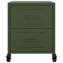 Mesita de noche acero verde oliva 36x39x43,5 cm de , Mesitas de noche - Ref: Foro24-846634, Precio: 55,41 €, Descuento: %