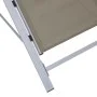 Tumbonas con mesita 2 unidades aluminio gris taupe de vidaXL, Tumbonas - Ref: Foro24-310538, Precio: 213,63 €, Descuento: %
