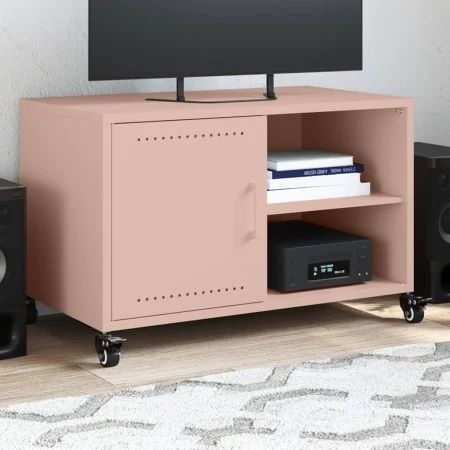 Mueble para TV acero laminado en frío rosa 68x39x43,5 cm de , Muebles TV - Ref: Foro24-846669, Precio: 64,86 €, Descuento: %