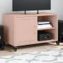Mueble para TV acero laminado en frío rosa 68x39x43,5 cm de , Muebles TV - Ref: Foro24-846669, Precio: 64,86 €, Descuento: %