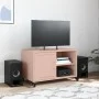 Mueble para TV acero laminado en frío rosa 68x39x43,5 cm de , Muebles TV - Ref: Foro24-846669, Precio: 64,86 €, Descuento: %