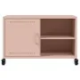 Mueble para TV acero laminado en frío rosa 68x39x43,5 cm de , Muebles TV - Ref: Foro24-846669, Precio: 64,86 €, Descuento: %