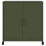 Aparador de acero laminado en frío verde oliva 68,5x39x72 cm de , Aparadores - Ref: Foro24-846660, Precio: 126,34 €, Descuent...