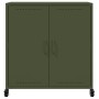 Aparador de acero laminado en frío verde oliva 68,5x39x72 cm de , Aparadores - Ref: Foro24-846660, Precio: 116,43 €, Descuent...
