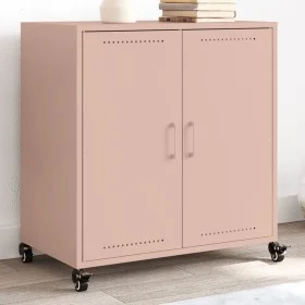 Aparador de acero laminado en frío rosa 68,5x39x72 cm de , Aparadores - Ref: Foro24-846657, Precio: 107,10 €, Descuento: %