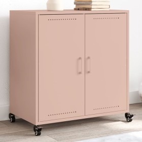 Aparador de acero laminado en frío rosa 68,5x39x72 cm de , Aparadores - Ref: Foro24-846657, Precio: 98,57 €, Descuento: %