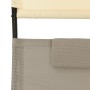 Tumbona doble con toldo textilene color gris taupe y crema de vidaXL, Tumbonas - Ref: Foro24-310549, Precio: 251,52 €, Descue...