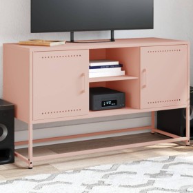 Mueble para TV de acero rosa 100,5x39x60,5 cm de , Muebles TV - Ref: Foro24-846513, Precio: 101,01 €, Descuento: %