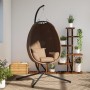 Silla colgante huevo con soporte tela y acero gris taupe de , Balancines de jardín - Ref: Foro24-4007400, Precio: 197,34 €, D...