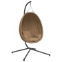 Silla colgante huevo con soporte tela y acero gris taupe de , Balancines de jardín - Ref: Foro24-4007400, Precio: 197,34 €, D...