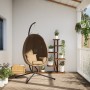 Silla colgante huevo con soporte tela y acero gris taupe de , Balancines de jardín - Ref: Foro24-4007400, Precio: 197,34 €, D...