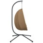 Silla colgante huevo con soporte tela y acero gris taupe de , Balancines de jardín - Ref: Foro24-4007400, Precio: 197,34 €, D...