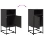 Mesita de noche acero negra 36x39x78 cm de , Mesitas de noche - Ref: Foro24-846566, Precio: 68,70 €, Descuento: %