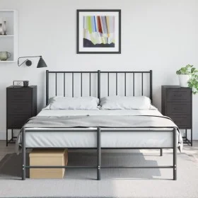 Bedside tables 2 units black steel 36x39x78 cm by , Nightstands - Ref: Foro24-846579, Price: 113,03 €, Discount: %