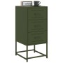 Mesitas de noche 2 unidades acero verde oliva 36x39x78 cm de , Mesitas de noche - Ref: Foro24-846587, Precio: 120,20 €, Descu...