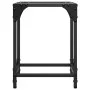 Center table with transparent glass surface and steel structure, measuring 30x30x40 cm. by , Coffee table - Ref: Foro24-84595...