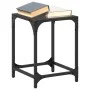 Mesa de centro superficie vidrio negra y acero 30x30x40 cm de , Mesas de centro - Ref: Foro24-845952, Precio: 25,58 €, Descue...