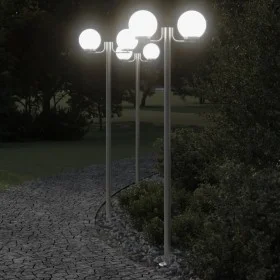 Farolas de exterior 3 unidades acero inoxidable 215 cm de , Iluminación de exterior - Ref: Foro24-4006389, Precio: 260,33 €, ...